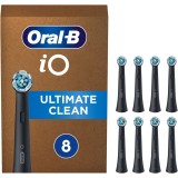Rezerve periuta de dinti electrica Oral-B iO Ultimate Clean, compatibile doar cu seria iO, Negru, 8 buc