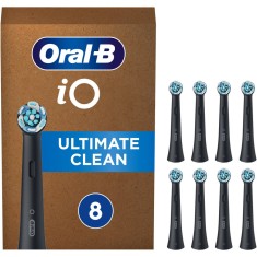 Rezerve periuta de dinti electrica Oral-B iO Ultimate Clean, compatibile doar cu seria iO, Negru, 8 buc