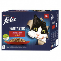 FELIX Fantastic selecție de pliculețe delicioase în gelatină - multe pliculețe 24 x 85 g