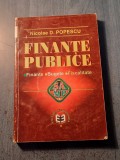 Finante publice finante buget fiscalitate Nicolae D. Popescu