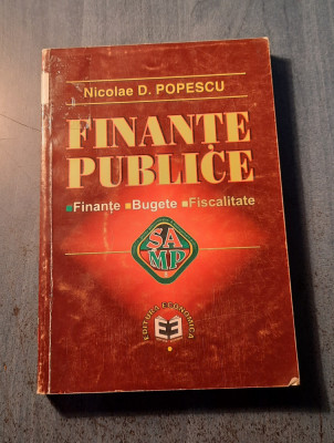 Finante publice finante buget fiscalitate Nicolae D. Popescu foto