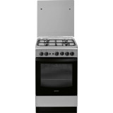 Aragaz Indesit IS5G1PMX/E, 4 arzatoare, Gaz, Aprindere electrica, Timer, Grill, 50 cm, Inox