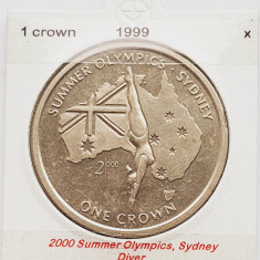 1867 Insula Man 1 crown 1999 Elizabeth II (Diver) Sydney km 924