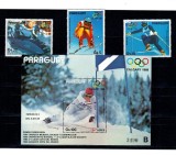 Paraguay 1987 - Jocurile Olimpice de iarna, serie incompleta si colita neuzata