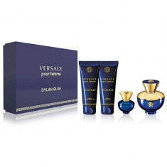 Seturi Femei, Versace Dylan Blue Apa de Parfum 100 ml + Apa de Parfum 10 ml + Lotiune de corp 150 ml, 100 + 150 + 10ml foto