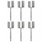 Gossi ancore de gard, 6 buc., argintiu, 7x6x30 cm, otel galvanizat