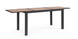 Cumpara ieftin Masa extensibila aluminiu gri antracit maro Hilija 140/210x77x75 cm