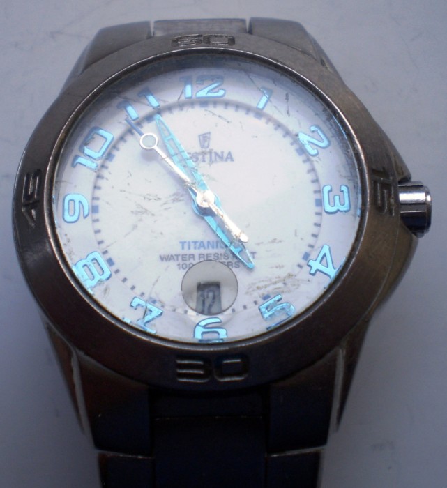 K.367 CEAS QUARTZ DE DAMA FESTINA TITANIUM ETA 978 002 6 JEWELS SWISS MADE