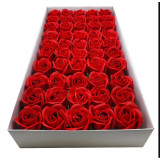 Cutie Trandafiri Sapun 50 buc - 5 cm - Rosu