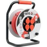 Yato YT-8106 - Derulator cablu electric 30 m 4 prize cu maner