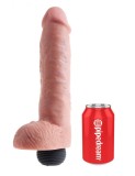 Dildo Realistic Cu Functie Ejaculare King Cock, Natural, 28 cm