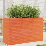 VidaXL Jardinieră grădină, maro ceruit, 110x40x68,5 cm, lemn masiv pin