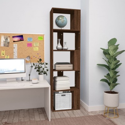 vidaXL Bibliotecă, stejar maro, 45x24x160 cm, lemn compozit foto