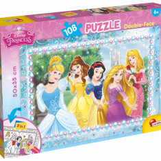 Puzzle 2 in 1 Lisciani Disney Princess, Plus, 108 piese