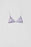 Sutien din satin si dantela Pull&amp;Bear, Mov, XS