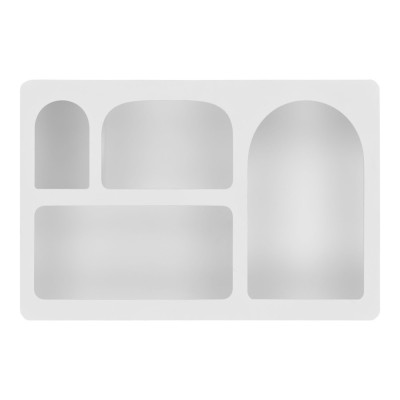 Bryne fali polc, festett fa, feh&amp;eacute;r 40x13x60 cm foto