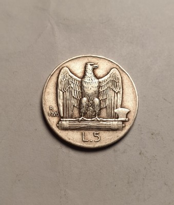 Italia 5 Lire 1926 foto