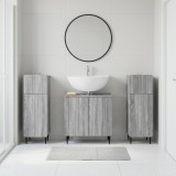 Cumpara ieftin Set de cabinet pentru baie cu 3 piese ZWOLLE 3 buc. Sonoma gri