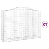 Cumpara ieftin Cosuri gabion arcuite 7 buc, 200x50x140/160 cm, fier galvanizat