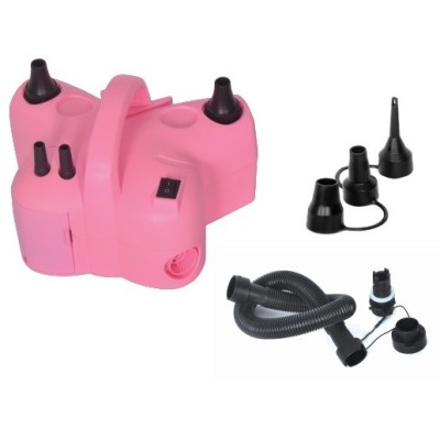 Pompa Electrica de Umflat Baloane, Cyrax, cu Doua Iesiri, Accesorii Incluse, 220V, Putere 600W, Accesorii petrecere, Roz foto