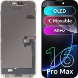 Cumpara ieftin Display cu Touchscreen MP compatibil cu Apple iPhone 16 Pro Max, cu Rama, Versiune OLED FHD IC Movable, Negru
