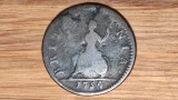 R10 Marea Britanie medievala - moneda de colectie - 1 farthing 1754 - George II, Europa