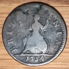 Marea Britanie medievala - moneda de colectie - 1 farthing 1754 - George II