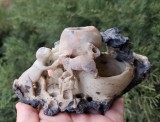 SCULPTURĂ ASIATICA DIN STEATIT (SOAPSTONE), LUCRATA MANUAL