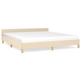 Cumpara ieftin Cadru de pat fara saltea, crem, 180x200 cm, textil