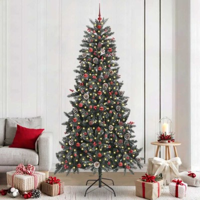 vidaXL Brad de Crăciun artificial Verde 129.5 x 129.5 x 240 cm 3395904 foto