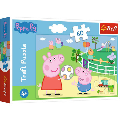 Puzzle Trefl - Peppa Pig, Distractie cu prietenii, 60 piese foto