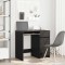 vidaXL Birou Stejar negru 86x49x76 cm Lemn prelucrat 861824