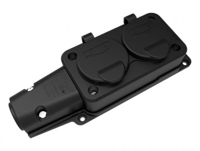 Fisa SCHUKO cauciuc cu capac Bemis BK1-1402-3612 2P+E 2 iesiri 16A 250V IP54 foto