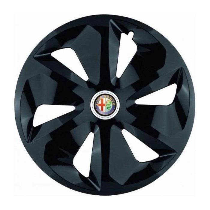 Set 4 Capace Roti Roco Negru R16, pentru Alfa Romeo, model roco negru