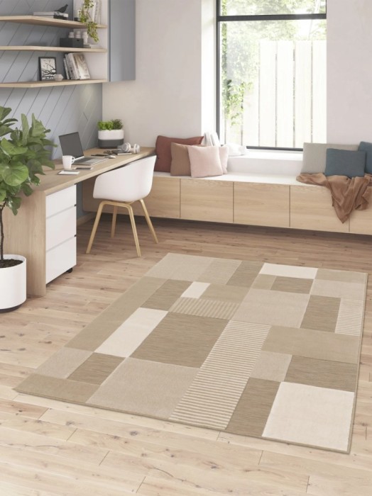 Covor Belgian, Rio 24501, Bej, Diverse Dimensiuni - 160x230 cm