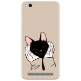 Husa silicon pentru Xiaomi Redmi 5A, Th Black Cat In Hands