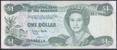 Bancnota Bahamas 1 Dolar (1984) - P43b XF+ ( vezi descriere )