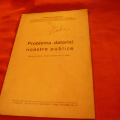 Corneliu Rudescu - Problema datoriei noastre publice -Ed.1932 Tipogr.Moderna 14p