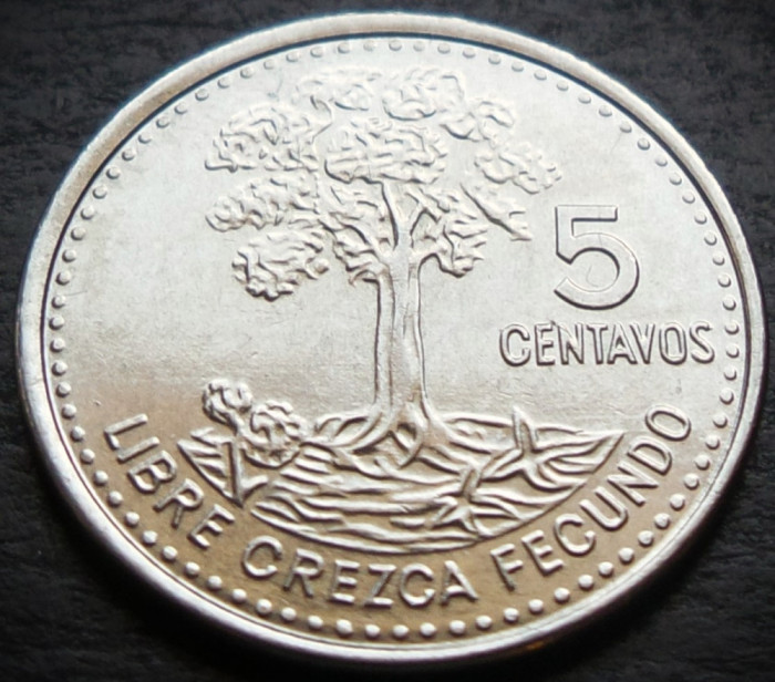 Moneda exotica 5 CENTAVOS - GUATEMALA, anul 2009 * cod 1848 = UNC