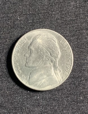 Moneda five cents 1989 USA foto
