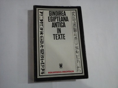 GANDIREA EGIPTEANA ANTICA IN TEXTE foto