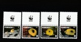 Penrhyn 2017-WWF,Fauna,Pesti,serie 4 valori,cu vignete,dantelate,MNH,Mi.825-828