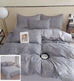 Cumpara ieftin Lenjerie Pat Sonia Sf054, Bumbac, 4 Piese, Fara Elastic, Gri, Lila