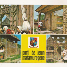 RF39 -Carte Postala- Porti de lemn maramuresene,, circulata 1976