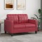 vidaXL Canapea cu 2 locuri, roșu vin, 120 cm, material textil 359115