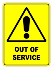 Out Of Service Sign foto