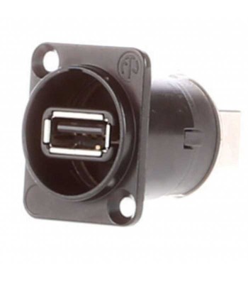 Adaptor panou priza USB A mama - USB B mama spate Neutrik NAUSB-W-B foto