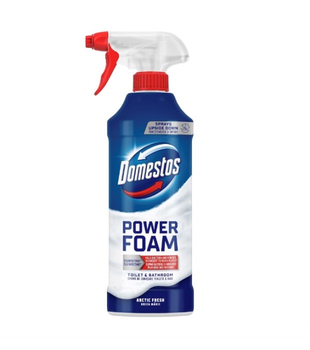Solutie curatare baie, Domestos Power Foam Briza Marii, 435 ml