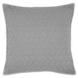 Fata de perna din bumbac gri matlasat 40 cm x 40 cm