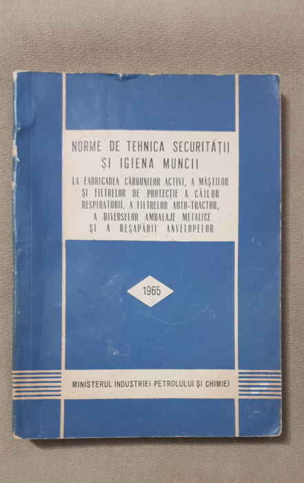 Norme de tehnica securității și igiena muncii la fabricarea carbunilor activi...